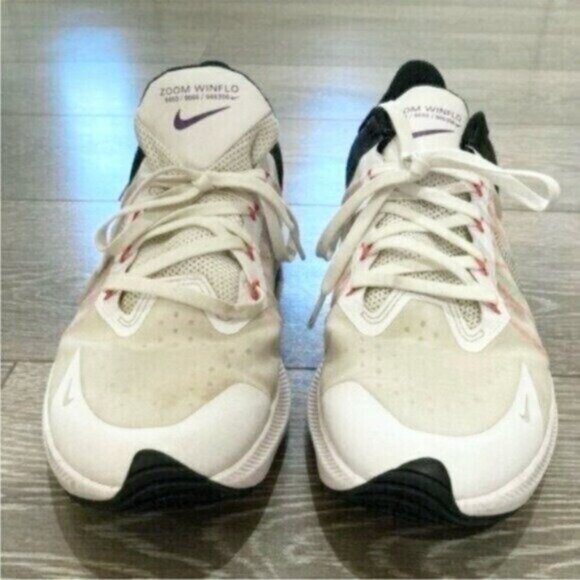 Nike Winflo 8 Crimson Athletic Running Cushioned Flyknit Workout Shoes - Picture 2 of 11